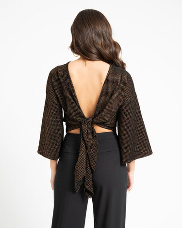 TILTIL Sunny Velvet Checkered Gold One Size - Things I Like Things I Love