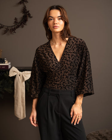 TILTIL Sunny Velvet Floral Brown One Size - Things I Like Things I Love