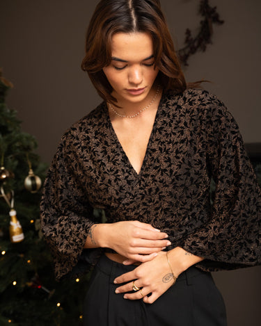 TILTIL Sunny Velvet Floral Brown One Size - Things I Like Things I Love