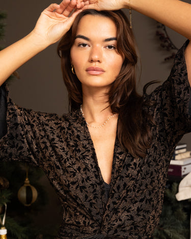 TILTIL Sunny Velvet Floral Brown One Size - Things I Like Things I Love