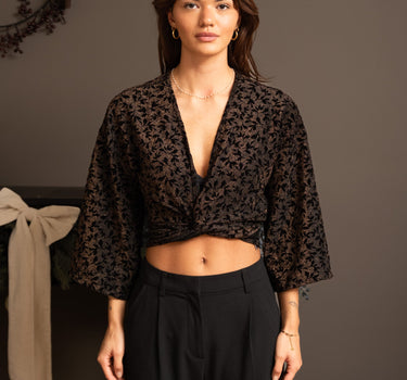 TILTIL Sunny Velvet Floral Brown One Size - Things I Like Things I Love