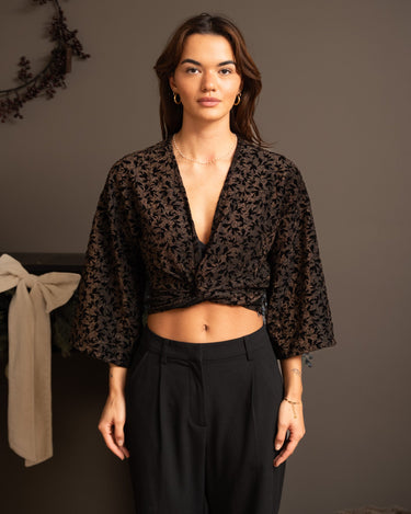 TILTIL Sunny Velvet Floral Brown One Size - Things I Like Things I Love