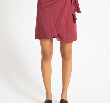 TILTIL Sunny Wrap Skirt Burgundy - Things I Like Things I Love