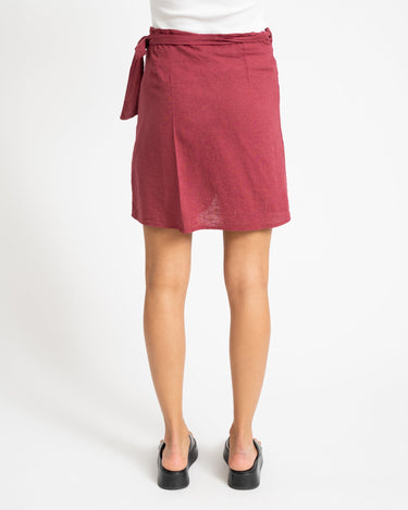 TILTIL Sunny Wrap Skirt Burgundy - Things I Like Things I Love