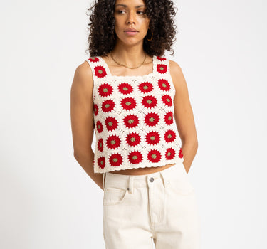 TILTIL Sussy Sunflower Top Bordeaux Cream One Size - Things I Like Things I Love