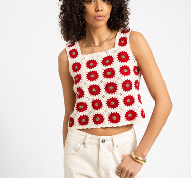 TILTIL Sussy Sunflower Top Bordeaux Cream One Size - Things I Like Things I Love