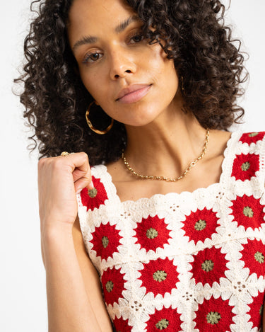 TILTIL Sussy Sunflower Top Bordeaux Cream One Size - Things I Like Things I Love