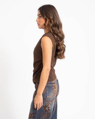 TILTIL Suvi Pleated Top Bruin - Things I Like Things I Love