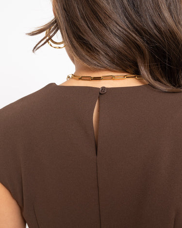 TILTIL Suvi Pleated Top Bruin - Things I Like Things I Love