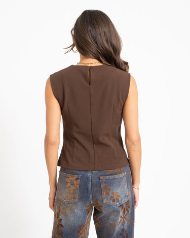 TILTIL Suvi Pleated Top Bruin - Things I Like Things I Love