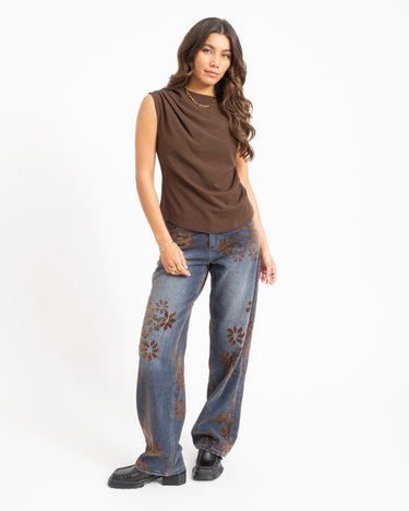 TILTIL Suvi Pleated Top Bruin - Things I Like Things I Love