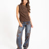 TILTIL Suvi Pleated Top Bruin - Things I Like Things I Love