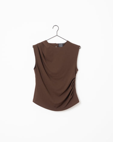 TILTIL Suvi Pleated Top Bruin - Things I Like Things I Love