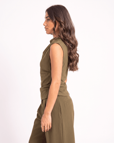 TILTIL Suvi Pleated Top Groen - Things I Like Things I Love