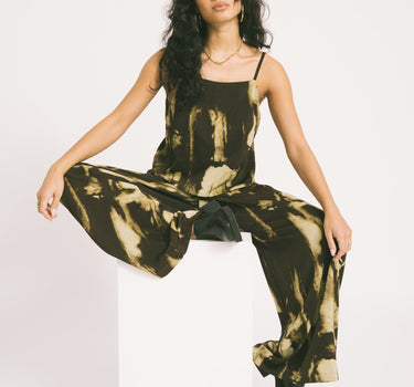 TILTIL Suze Abstract Pants Brown Beige - Things I Like Things I Love