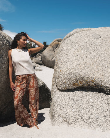 TILTIL Suze Mosaic Pants Rust - Things I Like Things I Love