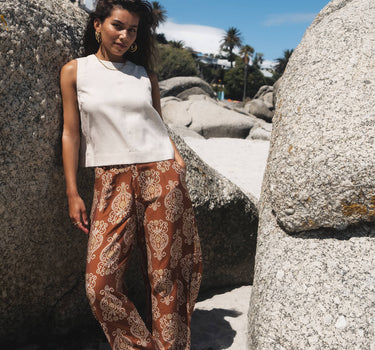 TILTIL Suze Mosaic Pants Rust - Things I Like Things I Love