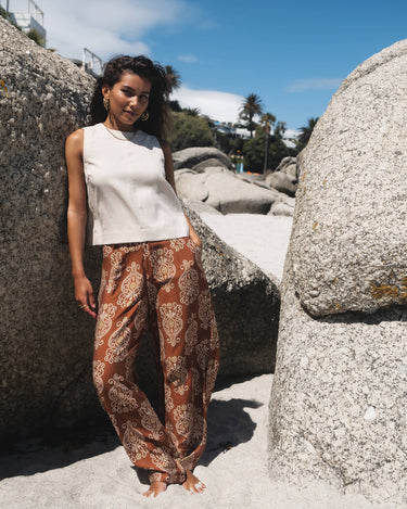 TILTIL Suze Mosaic Pants Rust - Things I Like Things I Love