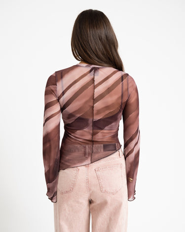 TILTIL Suzie Mesh Top Detail Burgundy - Things I Like Things I Love