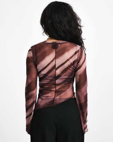 TILTIL Suzie Mesh Top Detail Burgundy - Things I Like Things I Love