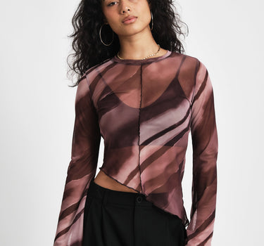 TILTIL Suzie Mesh Top Detail Burgundy - Things I Like Things I Love