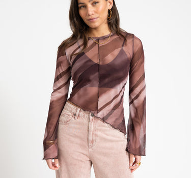 TILTIL Suzie Mesh Top Detail Burgundy - Things I Like Things I Love