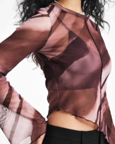 TILTIL Suzie Mesh Top Detail Burgundy - Things I Like Things I Love