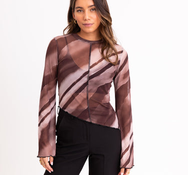 TILTIL Suzie Mesh Top Detail Burgundy - Things I Like Things I Love