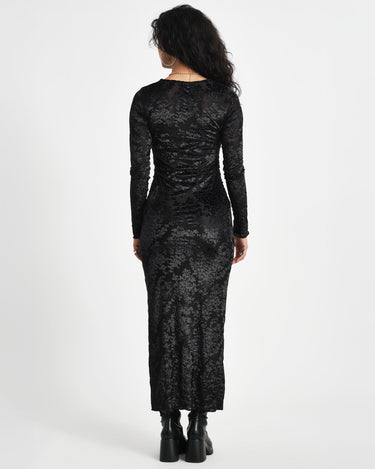 TILTIL Suzie Mesh Velvet Dress Black - Things I Like Things I Love