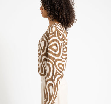 TILTIL Swirl Gaia Blouse Khaki - Things I Like Things I Love