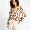 TILTIL Swirl Gaia Blouse Khaki - Things I Like Things I Love