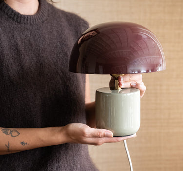 TILTIL Table Lamp Mushy Iron Burgandy / Mint - Things I Like Things I Love