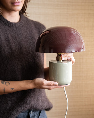 TILTIL Table Lamp Mushy Iron Burgandy / Mint - Things I Like Things I Love