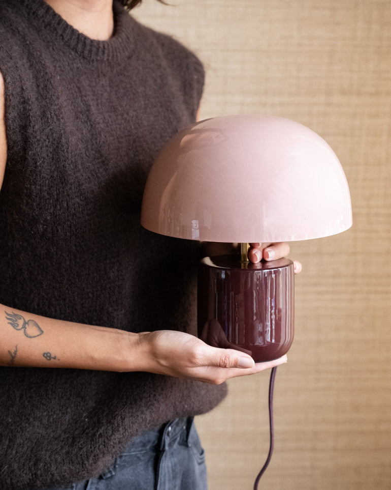 Table Lamp Mushy Iron Brown/Lilac