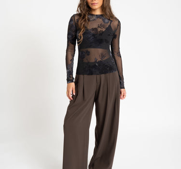 TILTIL Tai Velvet Longsleeve Flower Black - Things I Like Things I Love