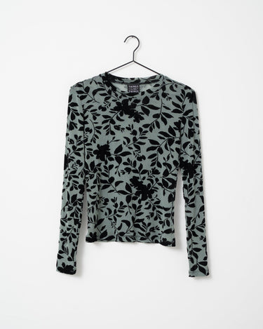 TILTIL Tanina Glitter Longsleeve Floral Velvet Blue - Things I Like Things I Love