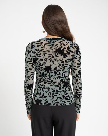 TILTIL Tanina Glitter Longsleeve Floral Velvet Blue - Things I Like Things I Love