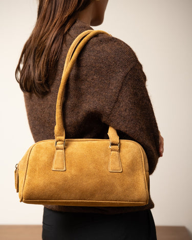 TILTIL Teckel Bag Real Suede Cognac - Things I Like Things I Love