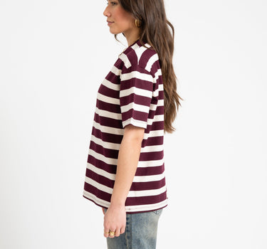 TILTIL Thick Striped Luc Tee Aubergine - Things I Like Things I Love