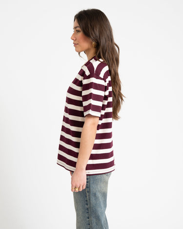 TILTIL Thick Striped Luc Tee Aubergine - Things I Like Things I Love