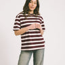 TILTIL Thick Striped Luc Tee Aubergine - Things I Like Things I Love