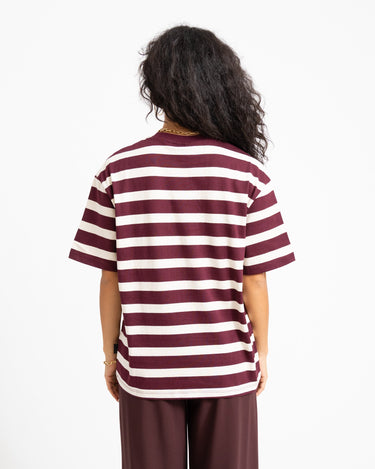 TILTIL Thick Striped Luc Tee Aubergine - Things I Like Things I Love