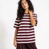 TILTIL Thick Striped Luc Tee Aubergine - Things I Like Things I Love