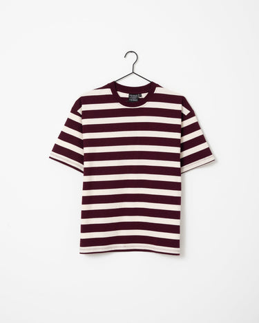 TILTIL Thick Striped Luc Tee Aubergine - Things I Like Things I Love