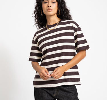 TILTIL Thick Striped Luc Tee Bruin - Things I Like Things I Love