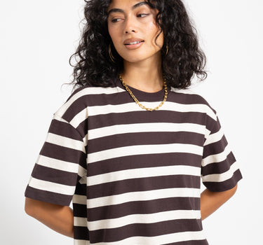 TILTIL Thick Striped Luc Tee Bruin - Things I Like Things I Love