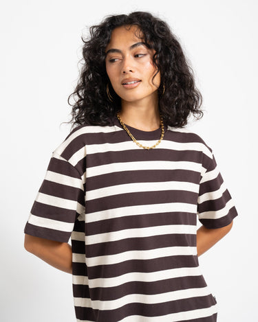 TILTIL Thick Striped Luc Tee Bruin - Things I Like Things I Love
