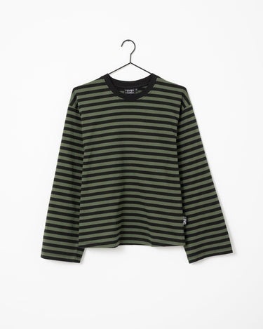TILTIL Thin Striped Doka Longsleeve Olijf Zwart - Things I Like Things I Love