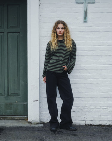 TILTIL Thin Striped Doka Longsleeve Olijf Zwart - Things I Like Things I Love