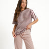 TILTIL Thin Striped Luc Tee Bruin Roze - Things I Like Things I Love